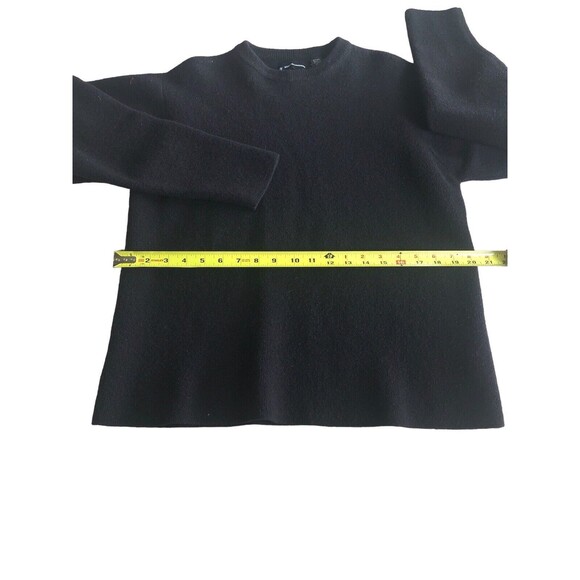 Boston Traders Crew Neck Soft‎ Slub Pullover Sweater Black, Size M Wool/Nylon - Picture 5 of 6